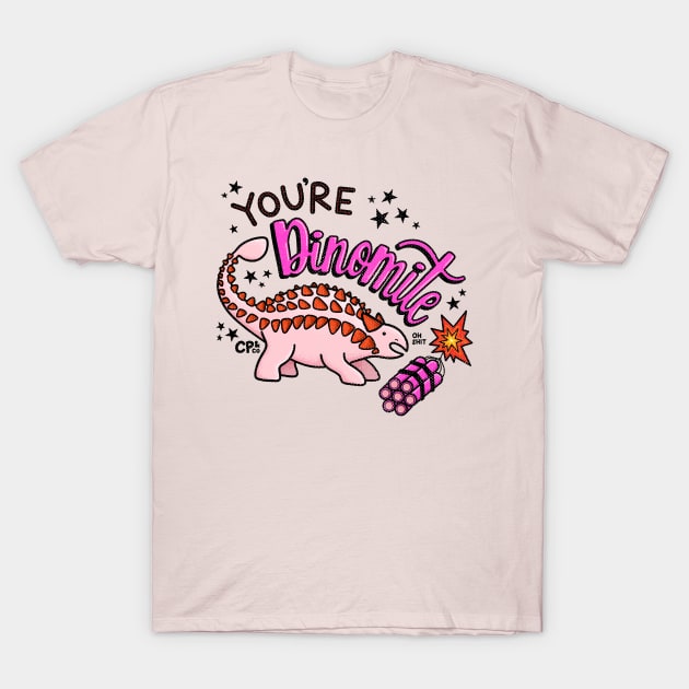 You’re Dinomite Valentine’s Day Dinosaur T-Shirt by Christine Parker & Co